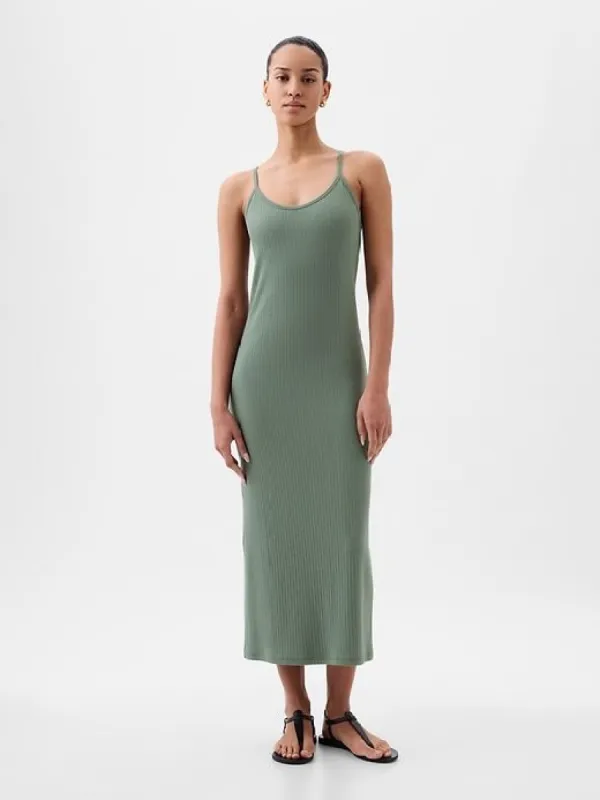 Modern Rib Midi Tank Dress sold by GAP