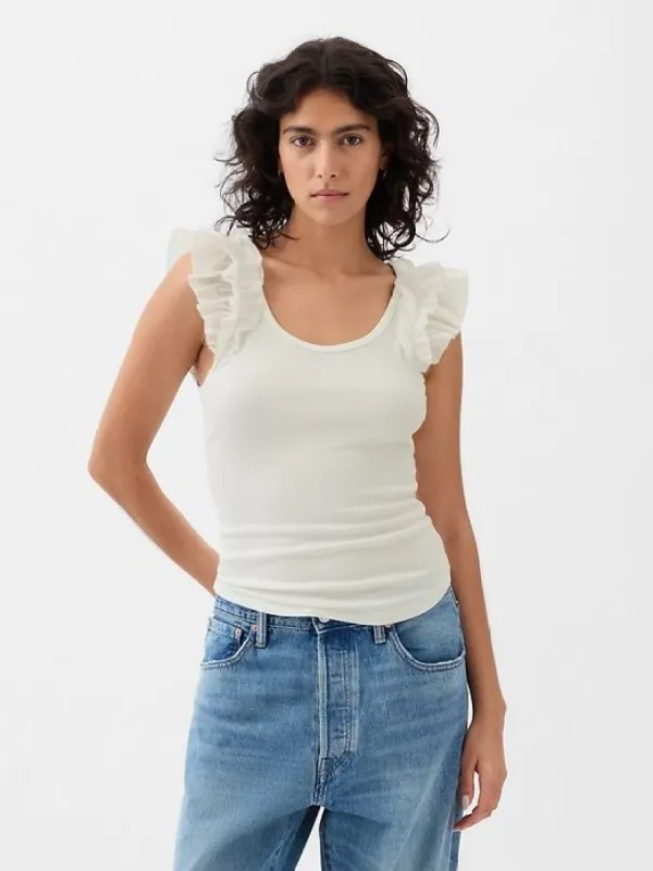 Mini Rib Flutter T-Shirt sold by GAP