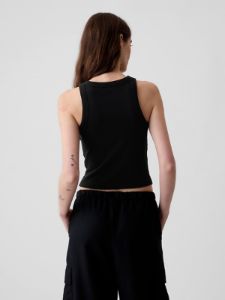 Modern Rib Cropped Halter Top sold by GAP