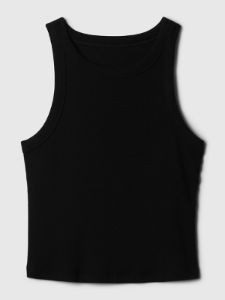 Modern Rib Cropped Halter Top sold by GAP