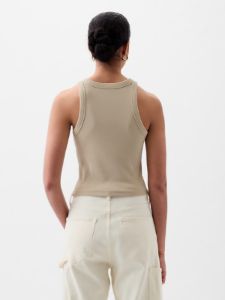 Modern Rib Cropped Halter Top sold by GAP