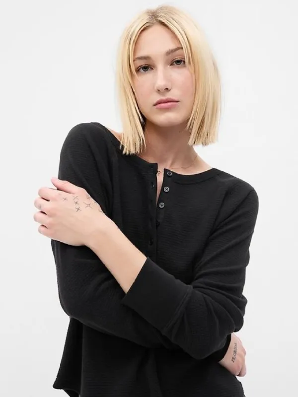 Waffle Henley T-Shirt sold by GAP