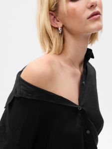 Linen Cropped Shirt sold by GAP