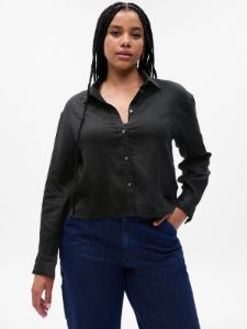 Linen Cropped Shirt sold by GAP