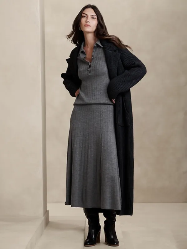 Nezha Merino Sweater Polo sold by Banana Republic
