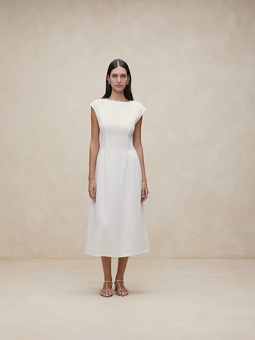 Lina Linen Midi Dress sold by Banana Republic product image thumbnail 5
