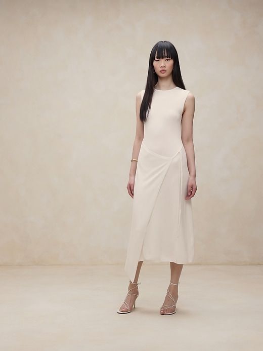 Cece Knit Wrap Dress sold by Banana Republic product image thumbnail 5