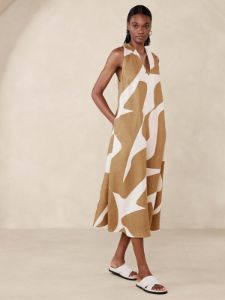 Pauline Linen Midi Dress sold by Banana Republic