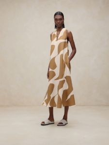Pauline Linen Midi Dress sold by Banana Republic