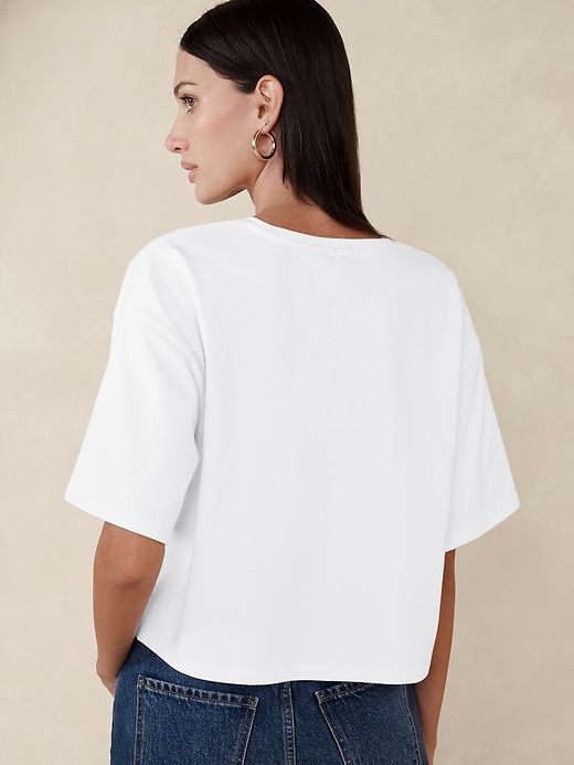 Heavy Cotton Boxy Crop T-Shirt sold by Banana Republic product image thumbnail 2