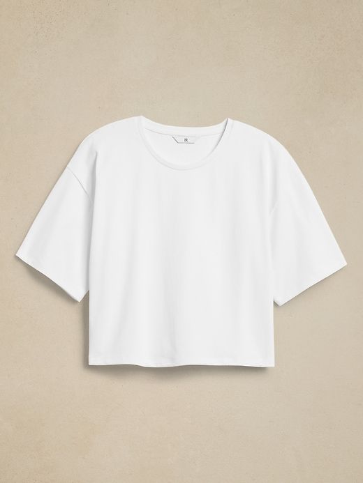 Heavy Cotton Boxy Crop T-Shirt sold by Banana Republic product image thumbnail 4