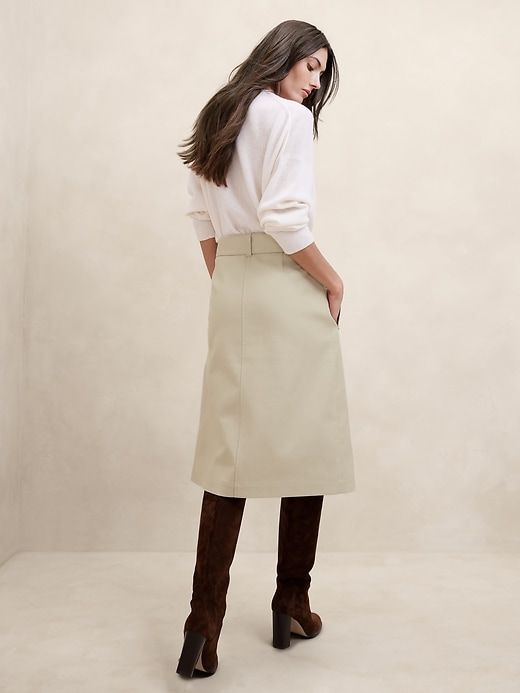 Sabbia Italian Twill Midi Skirt sold by Banana Republic product image thumbnail 2