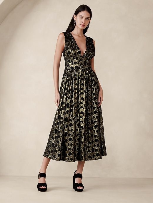 Mali Silk Jacquard Dress sold by Banana Republic