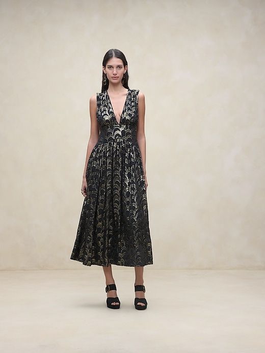 Mali Silk Jacquard Dress sold by Banana Republic product image thumbnail 5