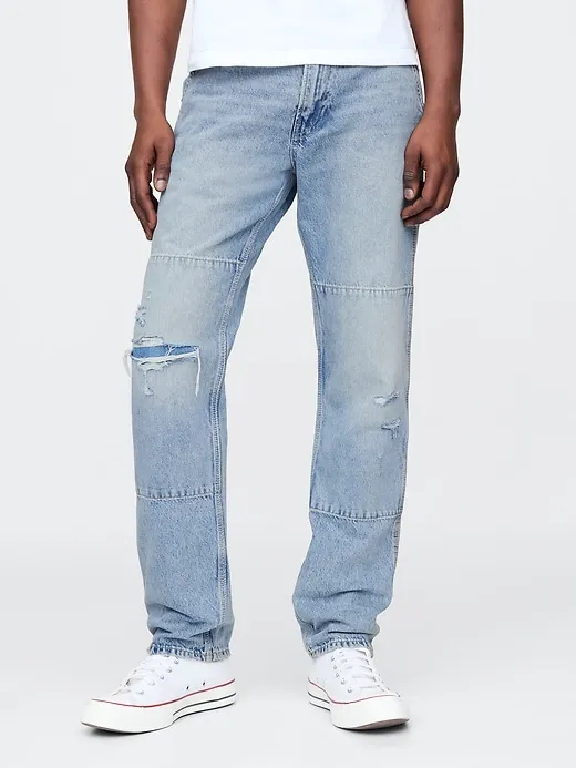 Railroad Striped Straight Carpenter Jeans sold by GAP product image thumbnail 2