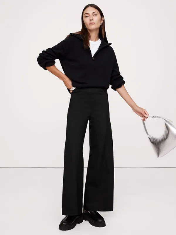 Wide-Leg Everywhere Ponte Ankle Pant sold by Banana Republic