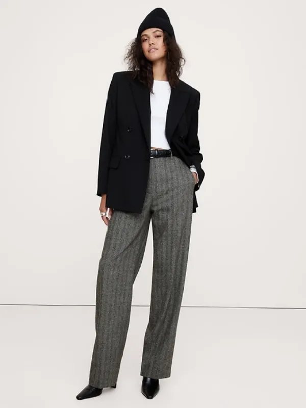 High-Rise Modern Straight Refined Pant sold by Banana Republic