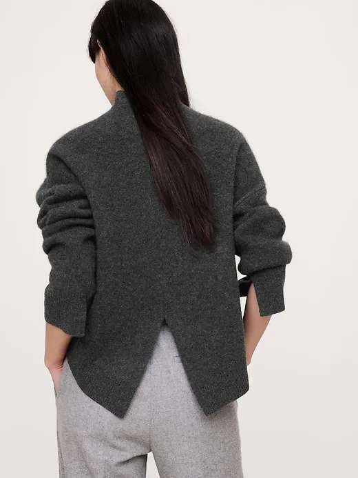 Double-Faced Cashmere Sweater with Vented Back sold by Banana Republic product image thumbnail 2