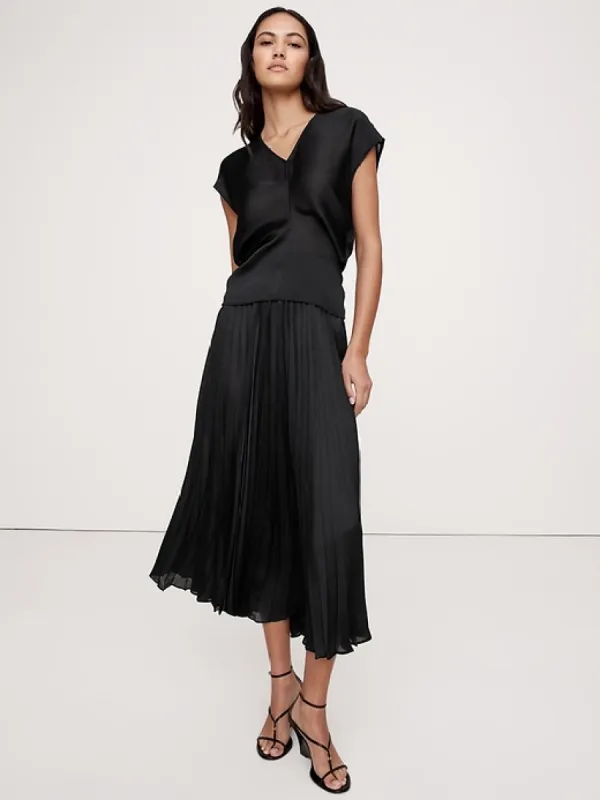 Sheer Crinkle Satin Top sold by Banana Republic