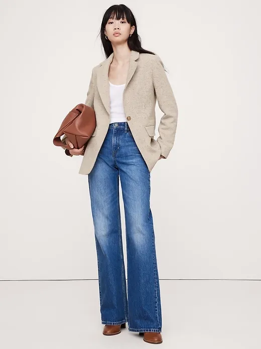 Slim Italian Herringbone Blazer sold by Banana Republic