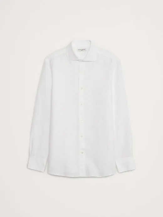 Slim Linen-Cotton Dress Shirt with Cutaway Collar sold by Banana Republic product image thumbnail 4