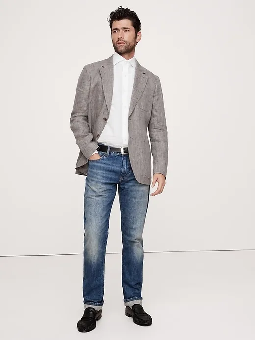 Slim Linen-Cotton Dress Shirt with Cutaway Collar sold by Banana Republic product image thumbnail 3