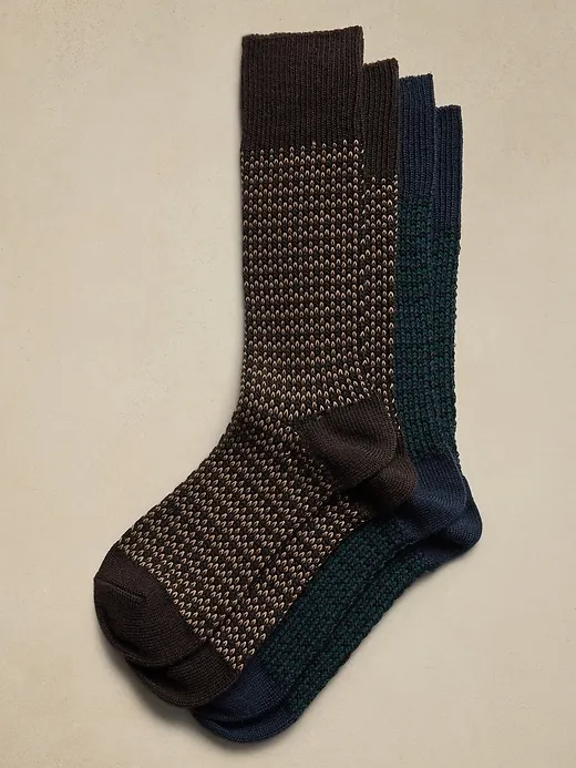 Breathe Merino Sock 2-Pack sold by Banana Republic