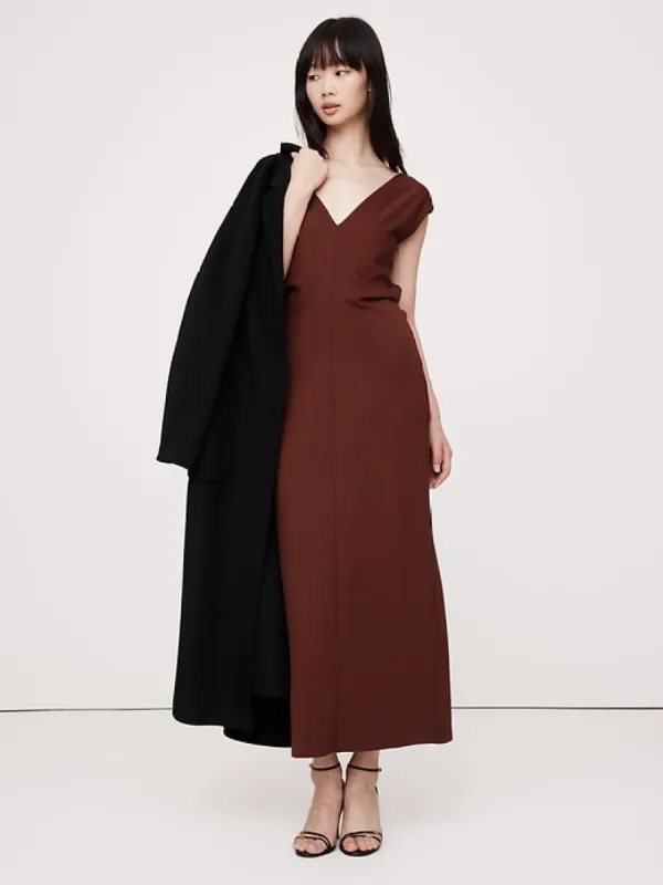 Lightweight Ponte Bias-Cut Midi Dress sold by Banana Republic