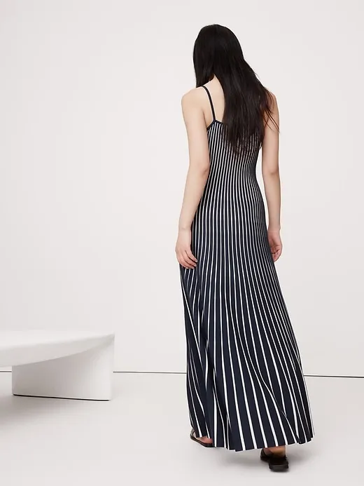 Sculpted Stripe Maxi Dress sold by Banana Republic product image thumbnail 2