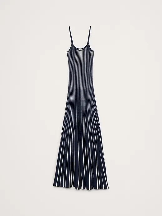 Sculpted Stripe Maxi Dress sold by Banana Republic product image thumbnail 4