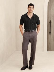 Giorgio Linen-Cotton Sweater Polo sold by Banana Republic