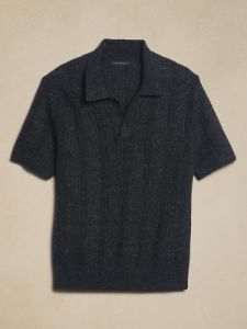 Giorgio Linen-Cotton Sweater Polo sold by Banana Republic