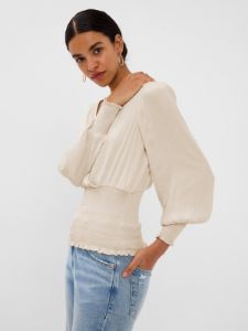 Smocked Wrap Top sold by GAP
