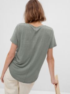 Linen-Blend T-Shirt sold by GAP