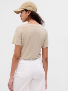 Linen-Blend T-Shirt sold by GAP