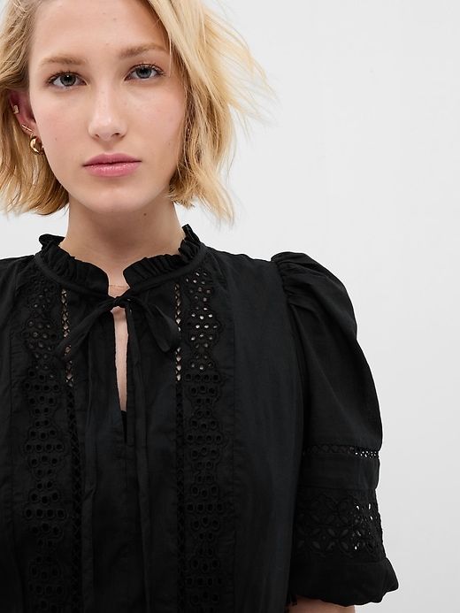 Puff Sleeve Lace Mini Dress sold by GAP product image thumbnail 3