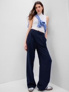 Linen-Cotton Pleated Pants sold by GAP