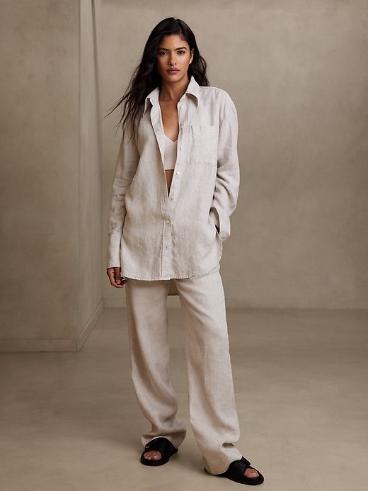 The Oversized Linen Shirt sold by Banana Republic product image thumbnail 5