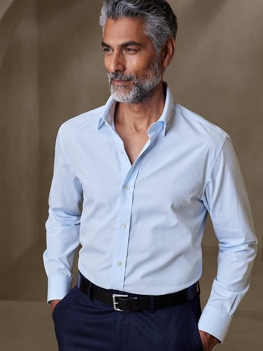 Standard-Fit Premium Cotton Poplin Dress Shirt sold by GAP product image thumbnail 8