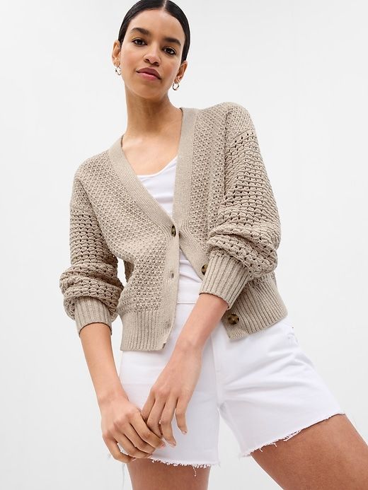 Mixed Stitch Cardigan sold by GAP