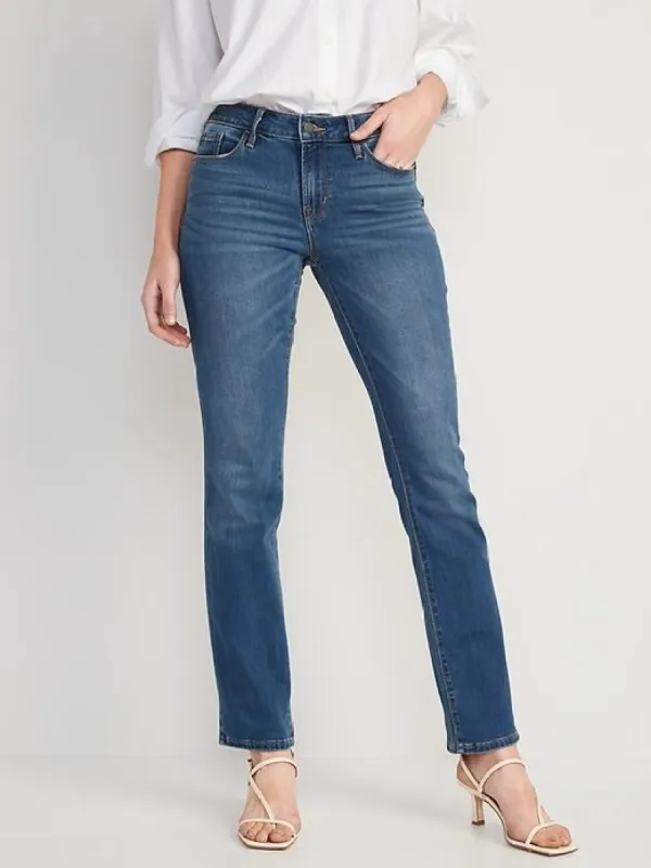 Mid-Rise Kicker Boot-Cut Jeans for Women sold by GAP