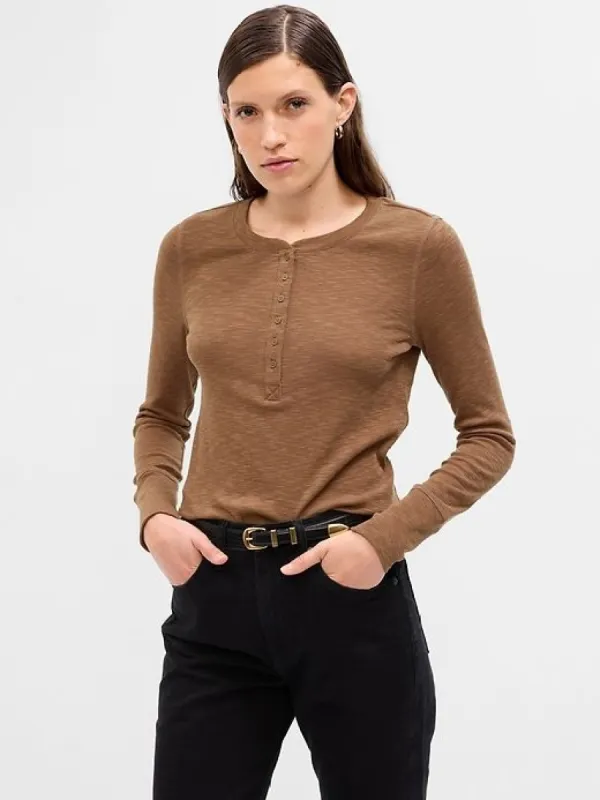 Essential Rib Henley T-Shirt sold by GAP