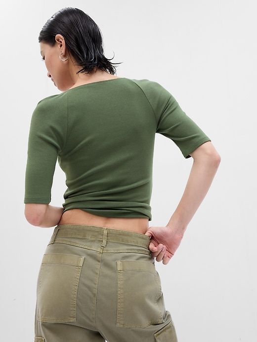 Modern Twist-Front Sweetheart T-Shirt sold by GAP product image thumbnail 2