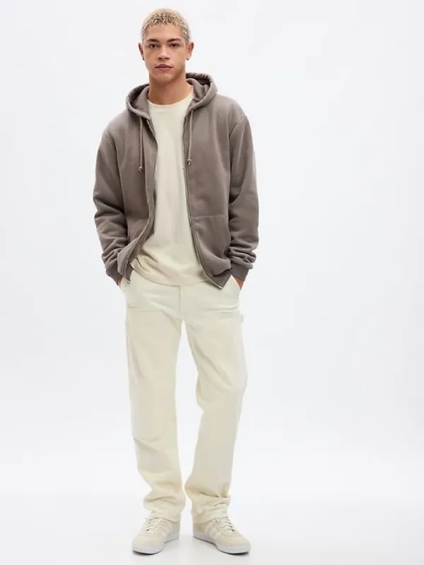 Vintage Soft Waffle-Lined Zip Hoodie sold by GAP