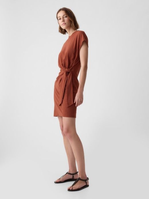 Tie-Knot Mini T-Shirt Dress sold by GAP product image thumbnail 3