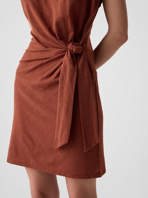Tie-Knot Mini T-Shirt Dress sold by GAP product image thumbnail 4