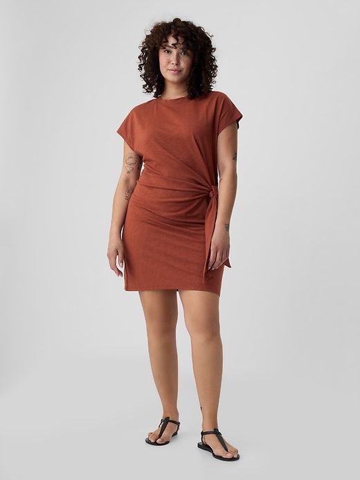 Tie-Knot Mini T-Shirt Dress sold by GAP product image thumbnail 5