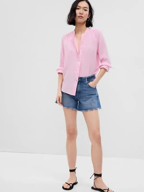 Crinkle Gauze Shirt sold by GAP