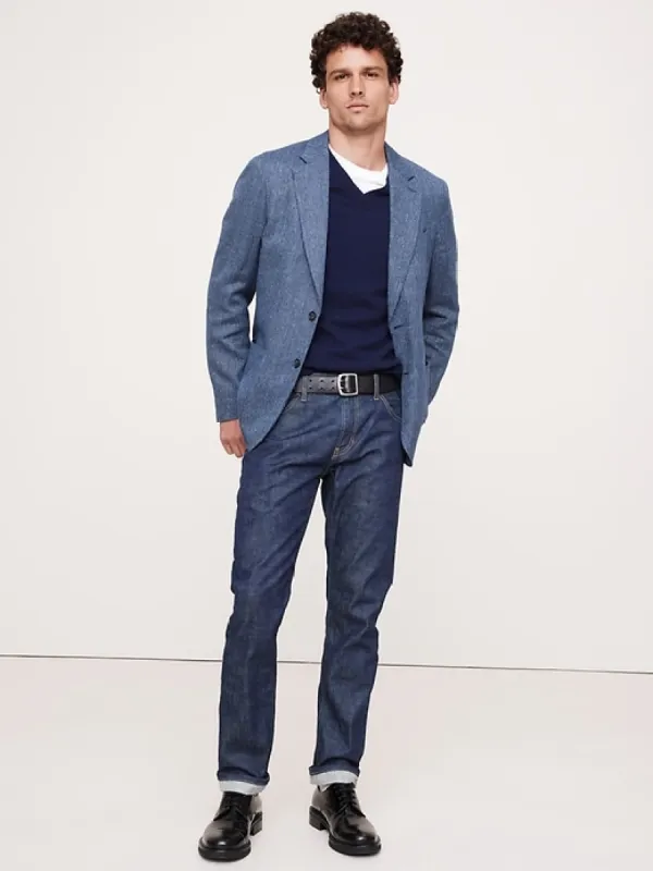 Linen-Cotton Herringbone Sport Coat sold by Banana Republic