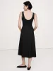 Crepe Scoop-Neck Midi Dress sold by Banana Republic